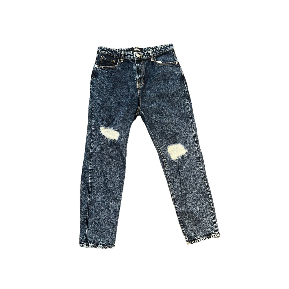 Buffalo David Bitton Womens Jeans Size 29 Blue Kristi Mom Distressed High Rise